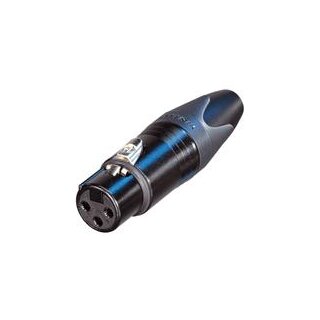 Neutrik 3 pin XLR Hun sort Hun XLR sort